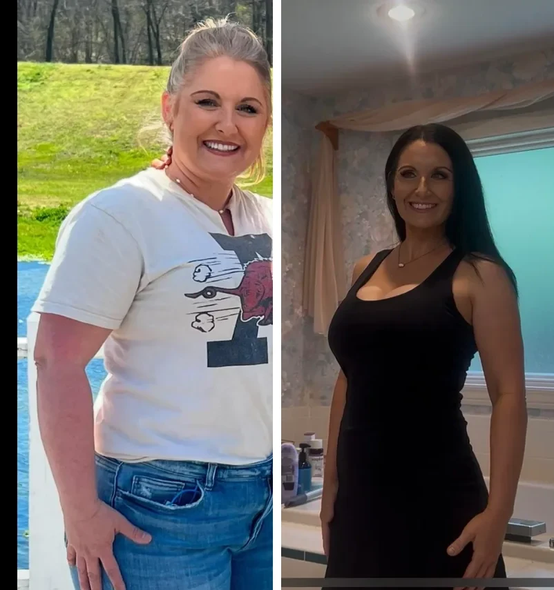 before and after, full body
